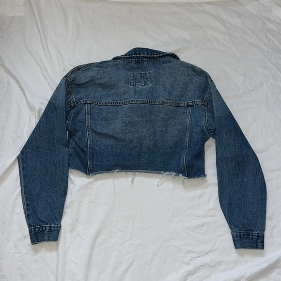 Cropped Hooded Denim Jacket - Picture 3 of 5